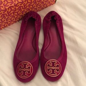 Tory Burch Reva With Enamel Logo Flats